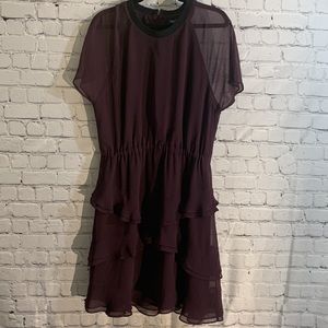 NWT. Madewell Tiered Ruffle Chiffon Dress Size-6.